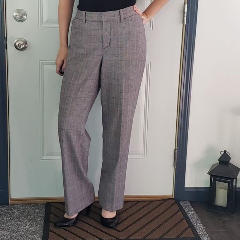 Coldwater Creek Black and Pink Plaid Trousers